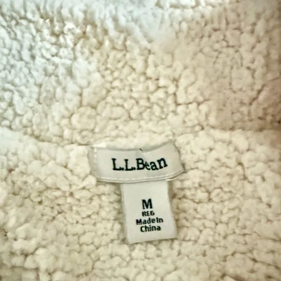 L.L.Bean Womens’ M Ragg Wool Fair Isle Sherpa-Lined Lambswool Zip-Front Sweater - Picture 5 of 8